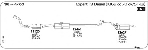 SIGAM PE153 Exhaust System
